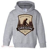 Oregon And A Bigfoot Or A Sasquatch Toddler Hoodie thumb 0