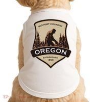 Oregon And A Bigfoot Or A Sasquatch Doggie Tank thumb 0