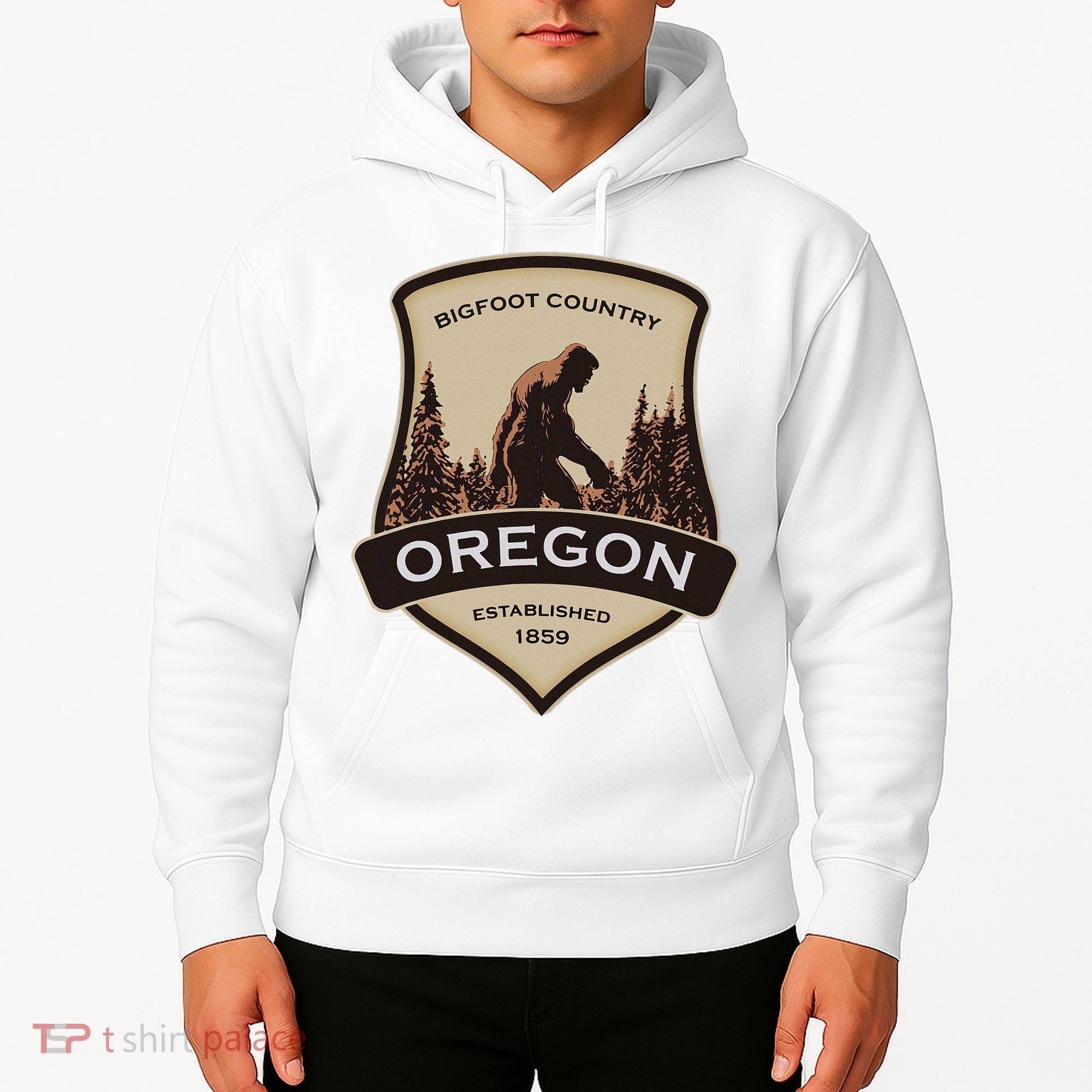Oregon And A Bigfoot Or A Sasquatch Hoodie