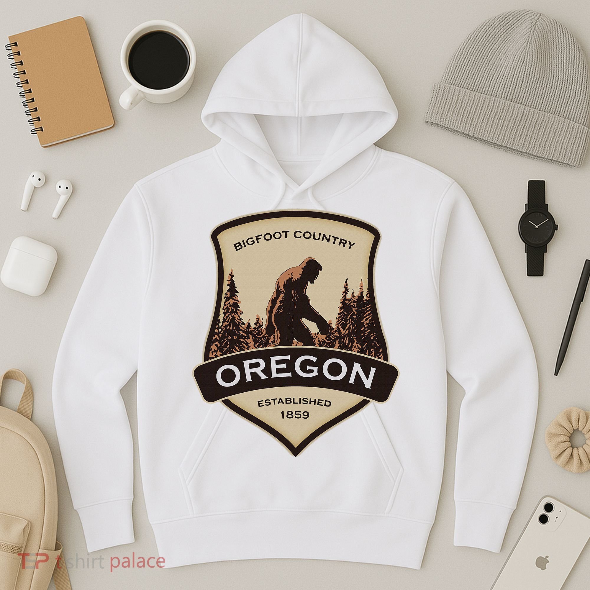 Oregon And A Bigfoot Or A Sasquatch Hoodie