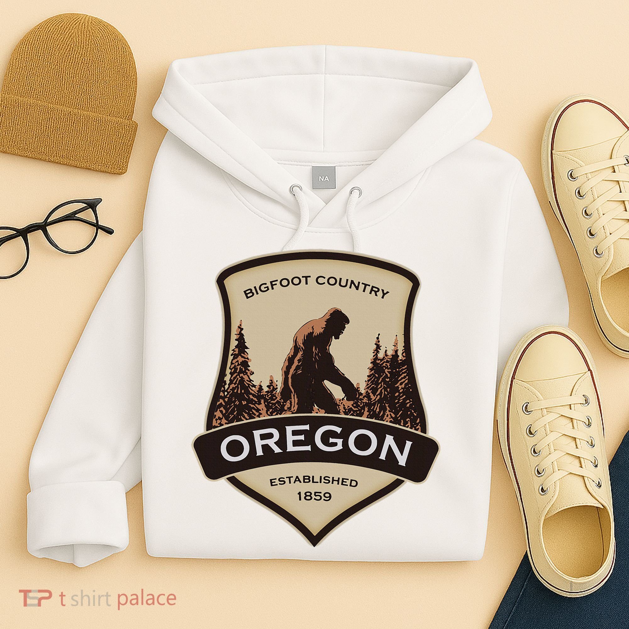 Oregon And A Bigfoot Or A Sasquatch Hoodie