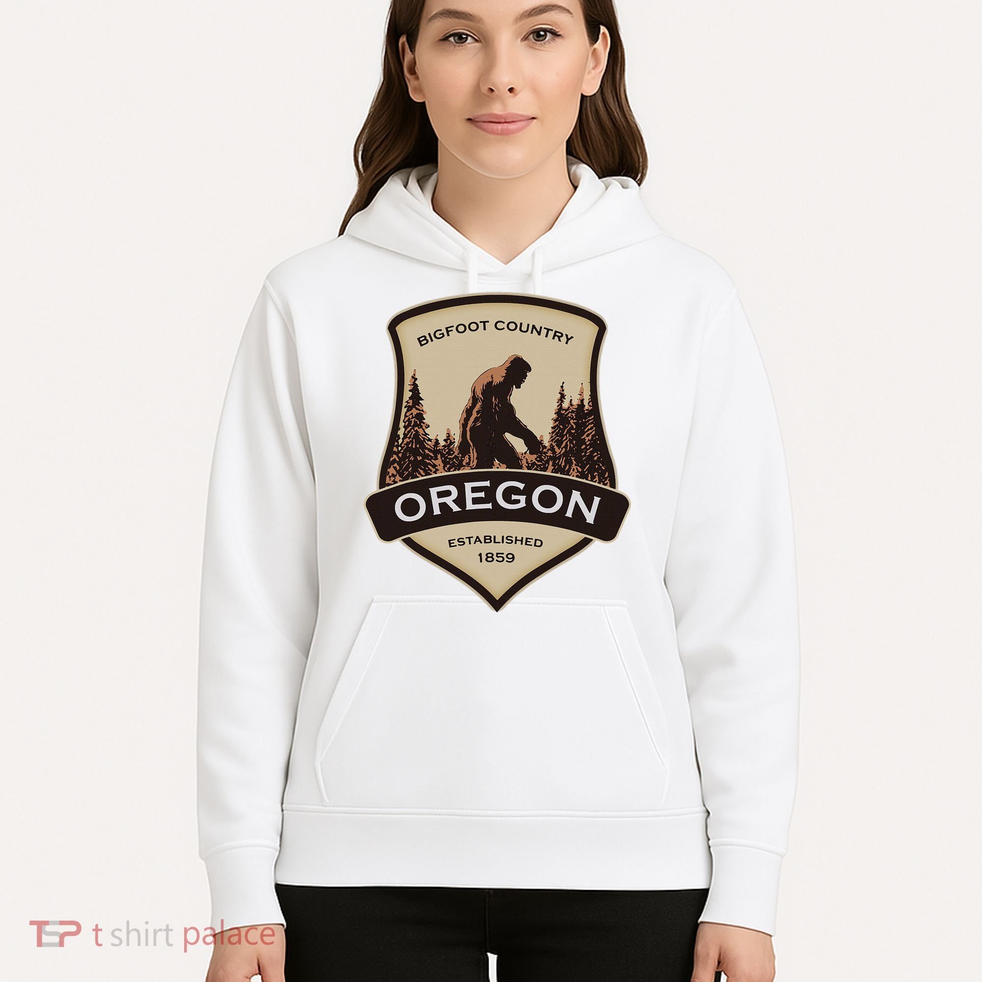 Oregon And A Bigfoot Or A Sasquatch Hoodie
