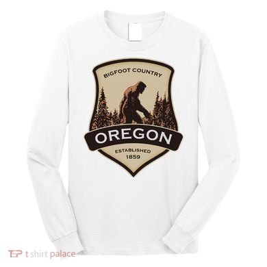 Oregon And A Bigfoot Or A Sasquatch Long Sleeve Shirt