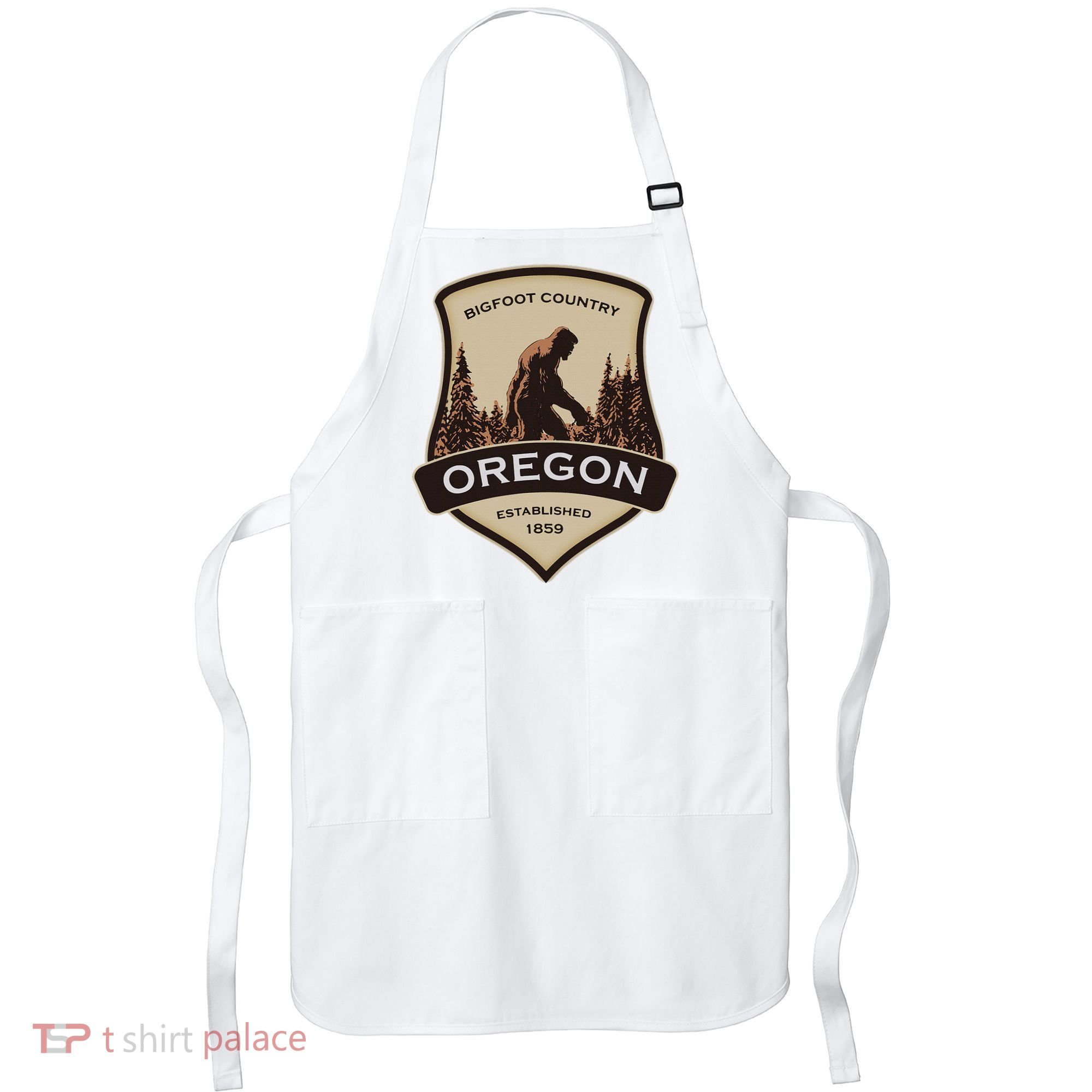 Oregon And A Bigfoot Or A Sasquatch Apron