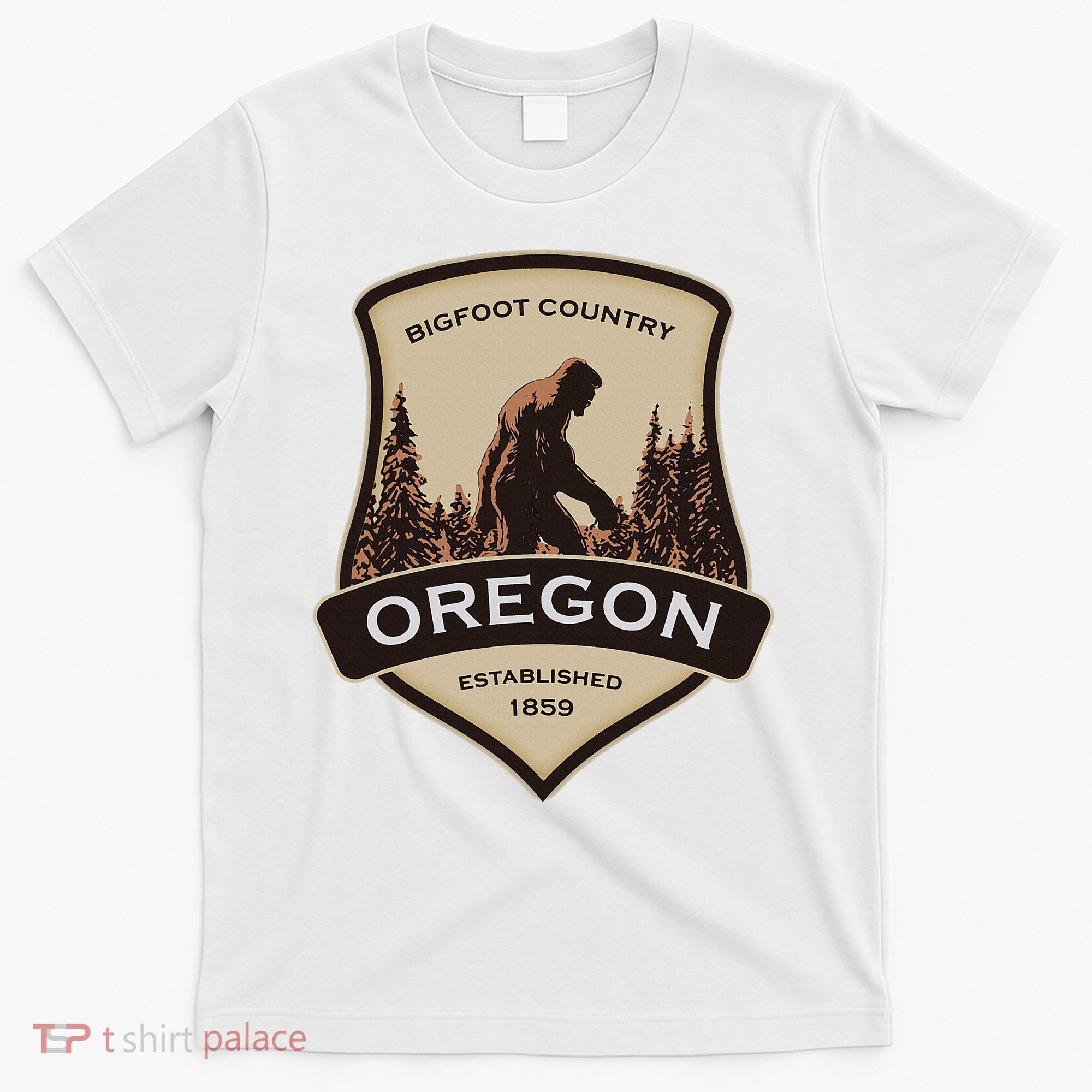 Oregon And A Bigfoot Or A Sasquatch T-Shirt