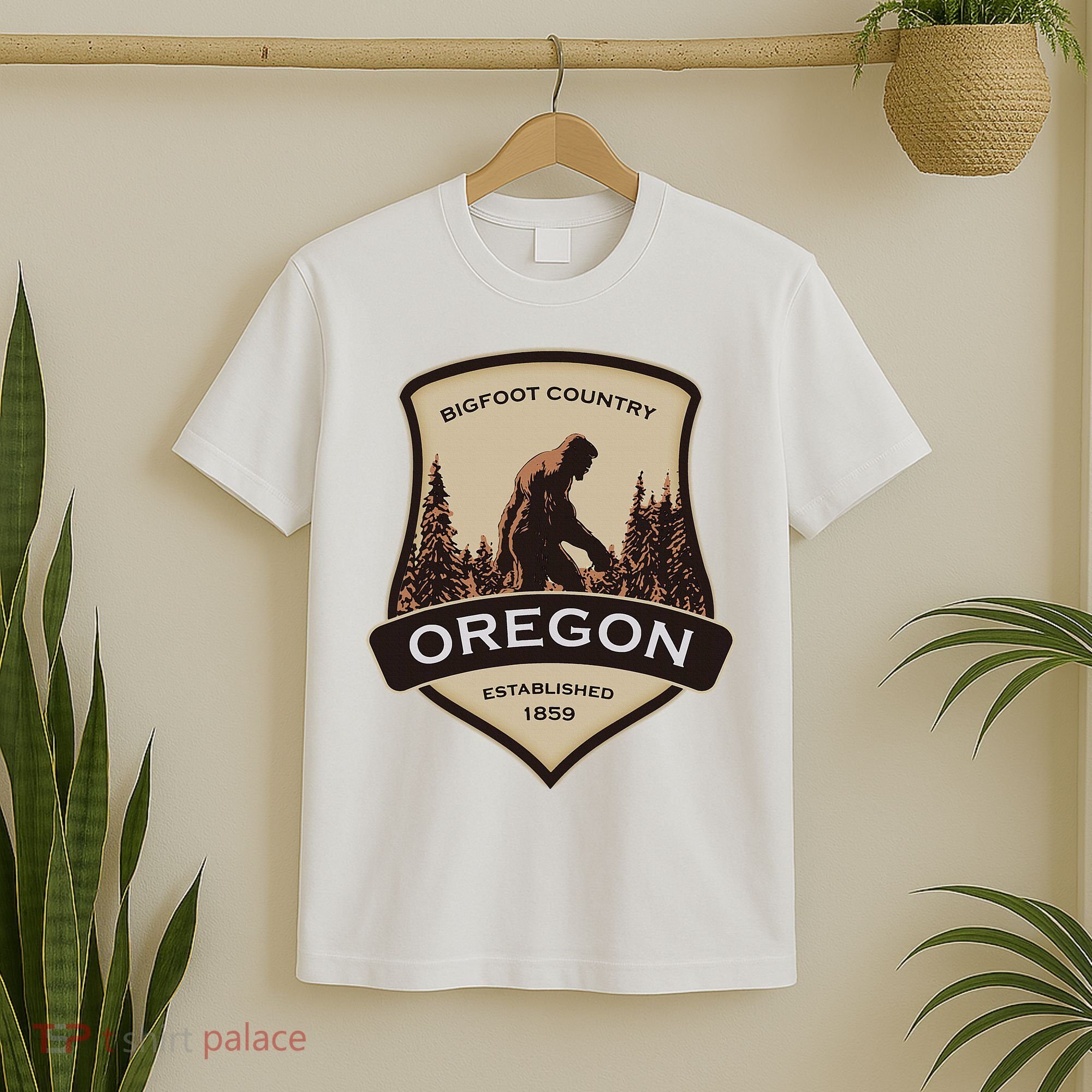 Oregon And A Bigfoot Or A Sasquatch T-Shirt