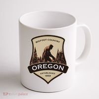Oregon And A Bigfoot Or A Sasquatch Coffee Mug thumb 1
