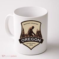 Oregon And A Bigfoot Or A Sasquatch Coffee Mug thumb 0