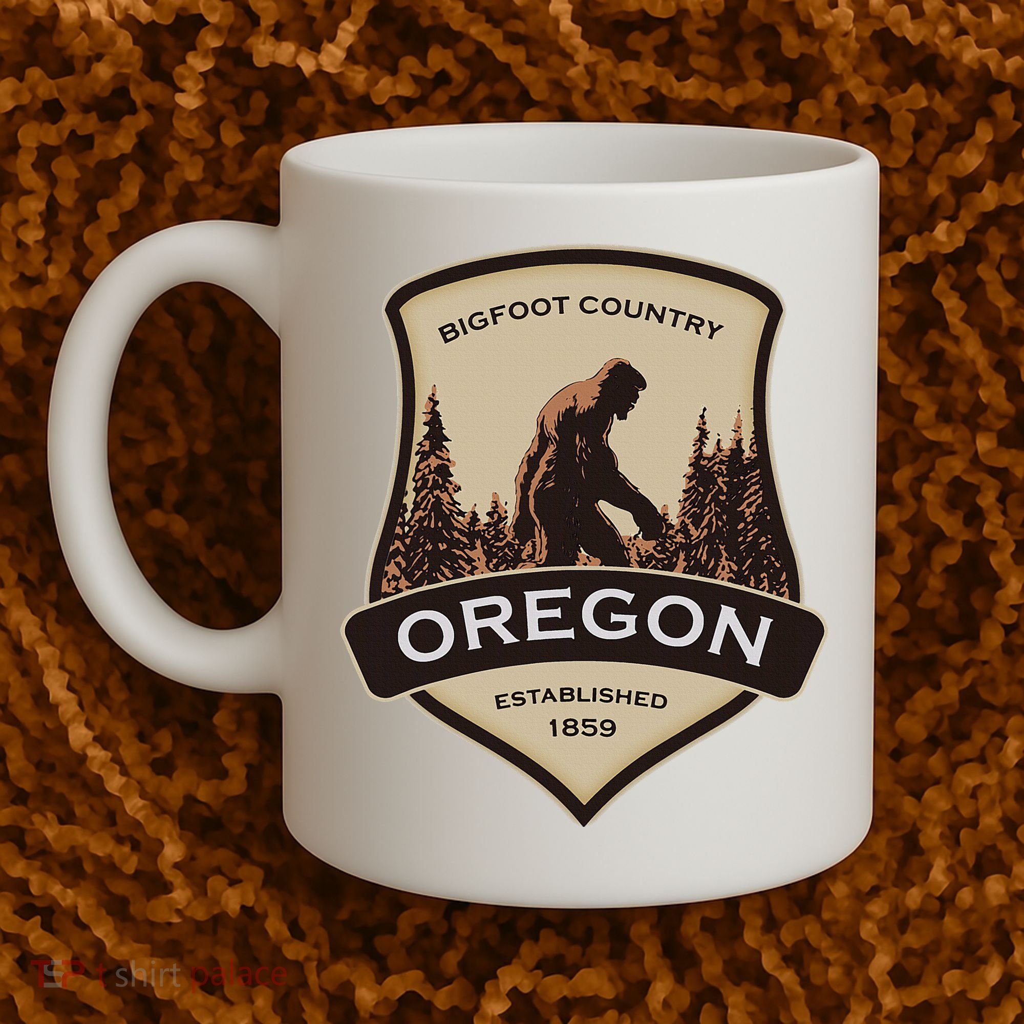 Oregon And A Bigfoot Or A Sasquatch Coffee Mug