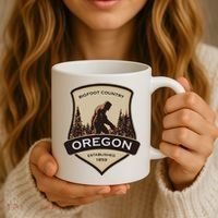 Oregon And A Bigfoot Or A Sasquatch Coffee Mug thumb 3