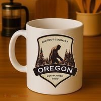 Oregon And A Bigfoot Or A Sasquatch Coffee Mug thumb 4