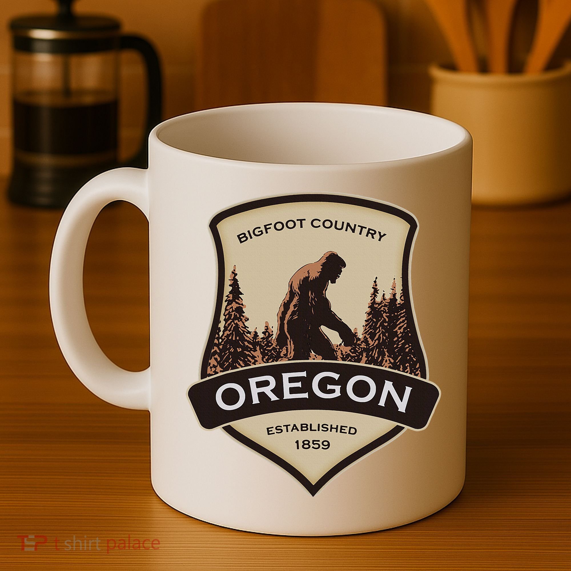 Oregon And A Bigfoot Or A Sasquatch Coffee Mug