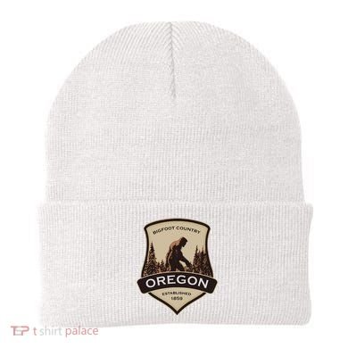 Oregon And A Bigfoot Or A Sasquatch Beanie