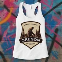 Oregon And A Bigfoot Or A Sasquatch Women's Tank Top thumb 3