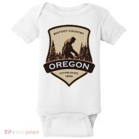 Oregon And A Bigfoot Or A Sasquatch Baby Bodysuit thumb 0