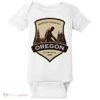 Oregon And A Bigfoot Or A Sasquatch Baby Bodysuit thumb 0