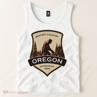 Oregon And A Bigfoot Or A Sasquatch Tank Top thumb 2