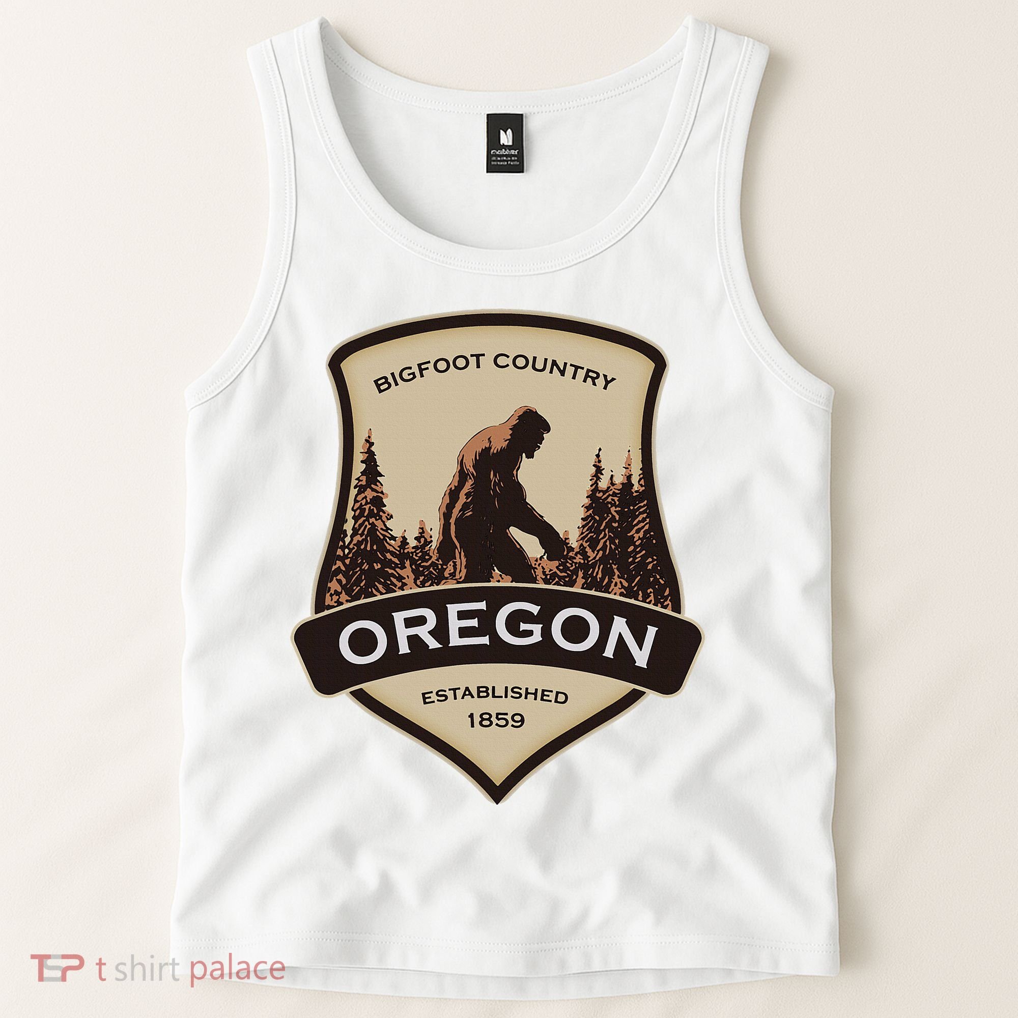 Oregon And A Bigfoot Or A Sasquatch Tank Top