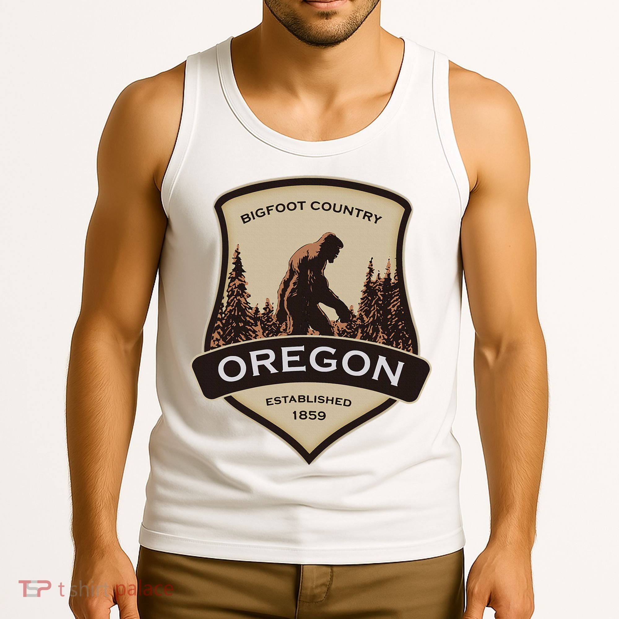 Oregon And A Bigfoot Or A Sasquatch Tank Top
