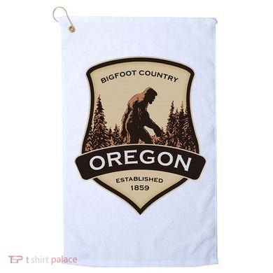 Oregon And A Bigfoot Or A Sasquatch Golf Towel