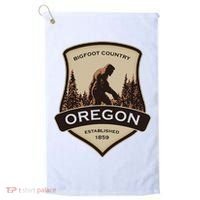Oregon And A Bigfoot Or A Sasquatch Golf Towel thumb 0