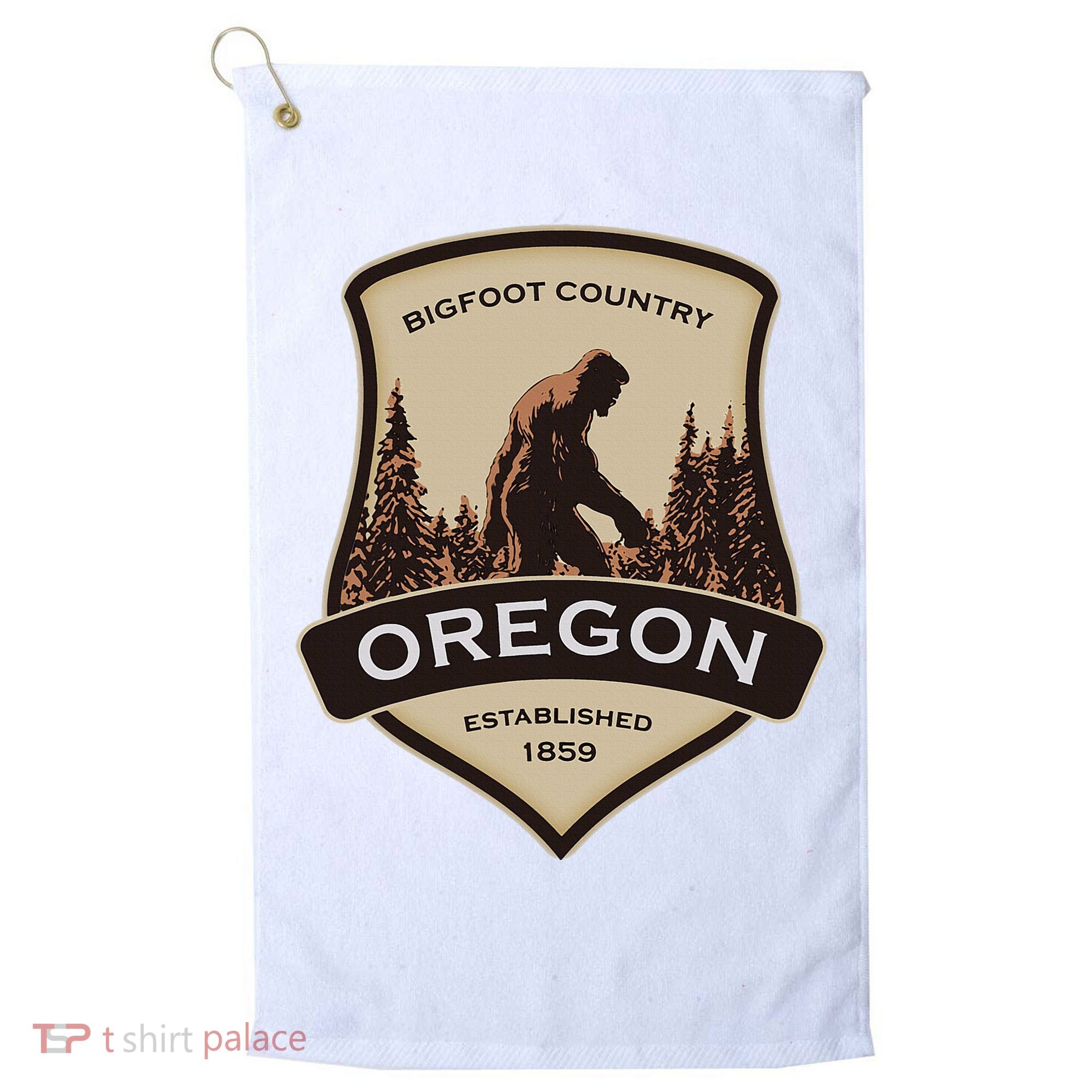 Oregon And A Bigfoot Or A Sasquatch Golf Towel