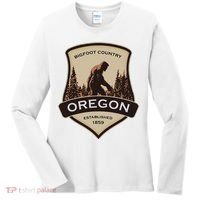 Oregon And A Bigfoot Or A Sasquatch Women's Long Sleeve Shirt thumb 0