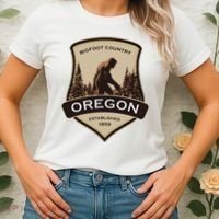 Oregon And A Bigfoot Or A Sasquatch Women's T-Shirt thumb 2