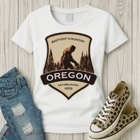 Oregon And A Bigfoot Or A Sasquatch Women's T-Shirt thumb 3