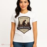 Oregon And A Bigfoot Or A Sasquatch Women's T-Shirt thumb 4