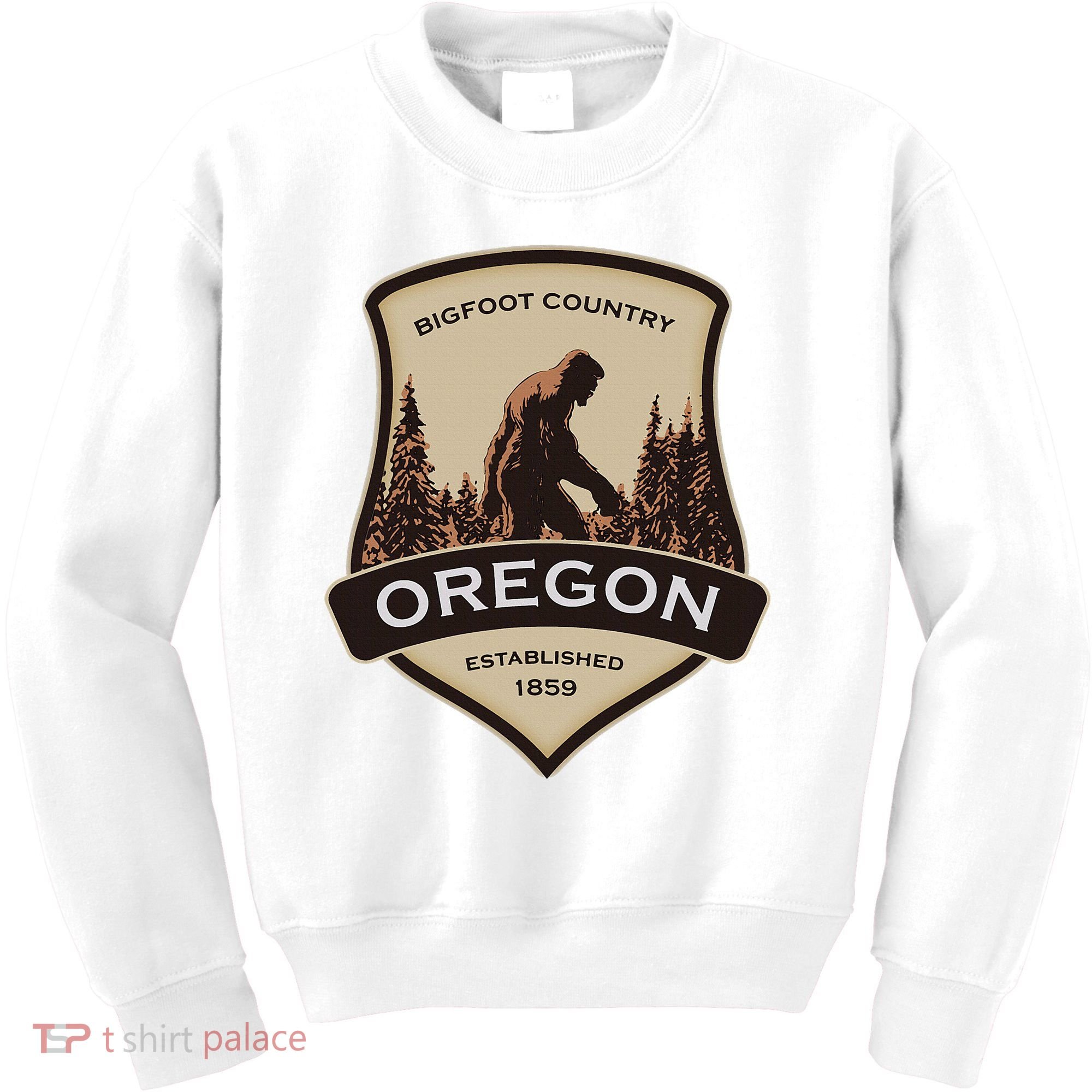 Oregon And A Bigfoot Or A Sasquatch Kids Sweatshirt
