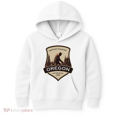 Oregon And A Bigfoot Or A Sasquatch Kids Hoodie