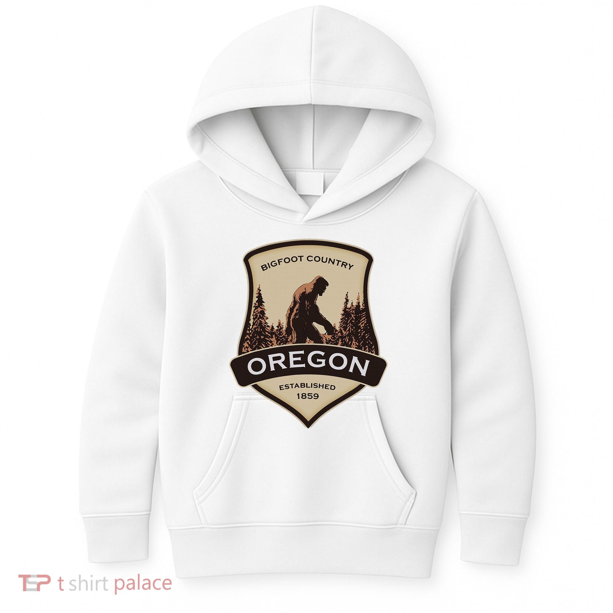 Oregon And A Bigfoot Or A Sasquatch Kids Hoodie