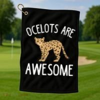 Ocelot Apparel Amazing Funny Ocelots Cat Golf Towel thumb 1