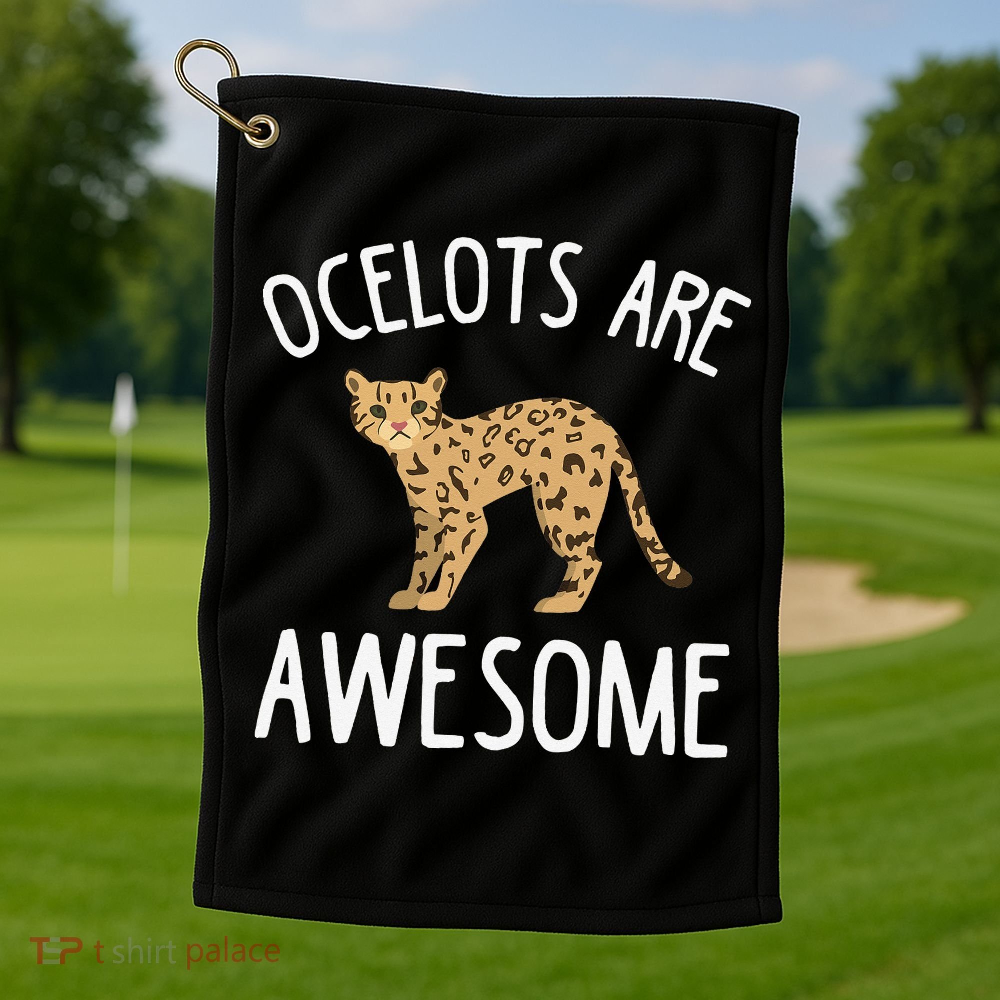 Ocelot Apparel Amazing Funny Ocelots Cat Golf Towel