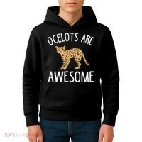 Ocelot Apparel Amazing Funny Ocelots Cat Kids Hoodie thumb 4