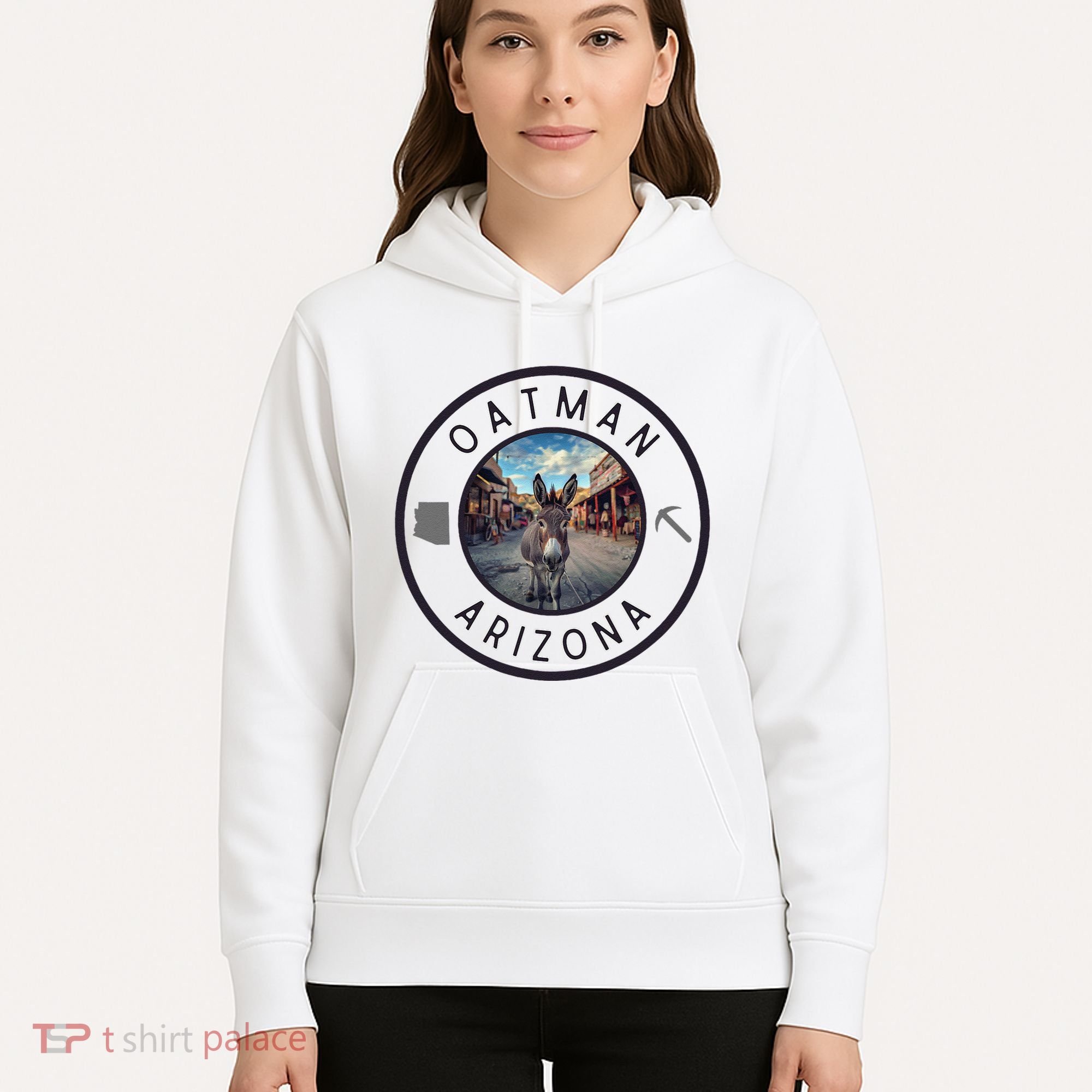 Oatman Arizona Burro In Town Hoodie