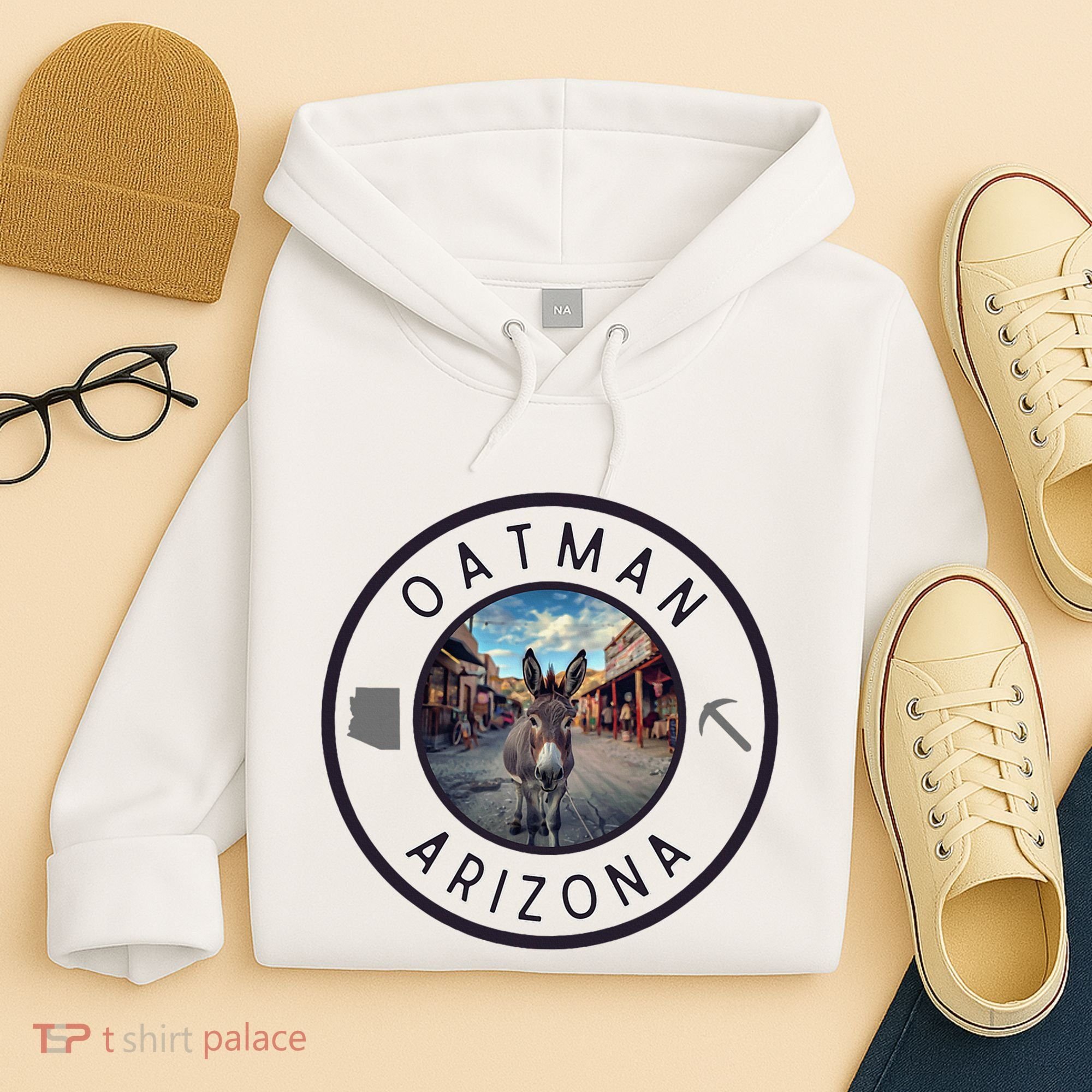 Oatman Arizona Burro In Town Hoodie