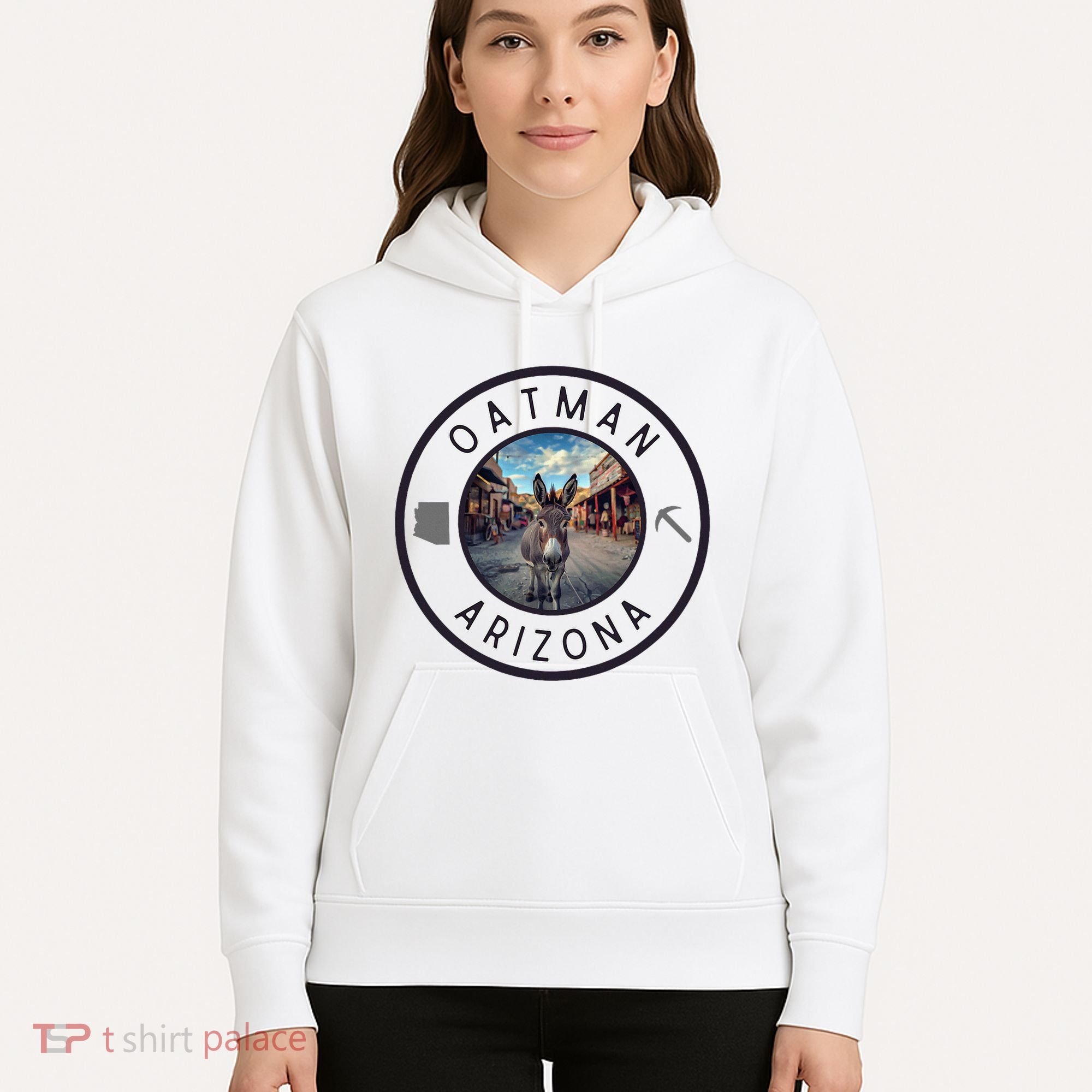 Oatman Arizona Burro In Town Hoodie