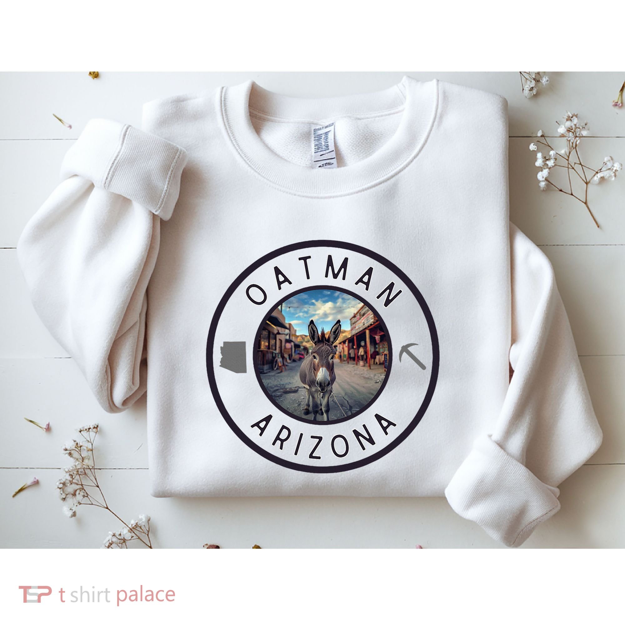 Oatman Arizona Burro In Town Sweatshirt