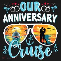 Our Anniversary Cruise Husband Wife Couples Cruise Vacation Ornament thumb 1