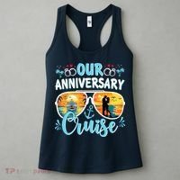 Our Anniversary Cruise Husband Wife Couples Cruise Vacation Women's Tank Top thumb 3