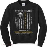 Once A Combat Medic Always A Combat Medic Kids Sweatshirt thumb 0