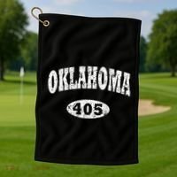 Oklahoma Area Code 405 Ok Golf Towel thumb 1