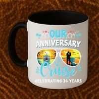 Our Anniversary Cruise Celebrating 36 Year Couples Trip Coffee Mug thumb 2