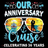 Our Anniversary Cruise Celebrating 36 Year Couples Trip Women's Hoodie thumb 2