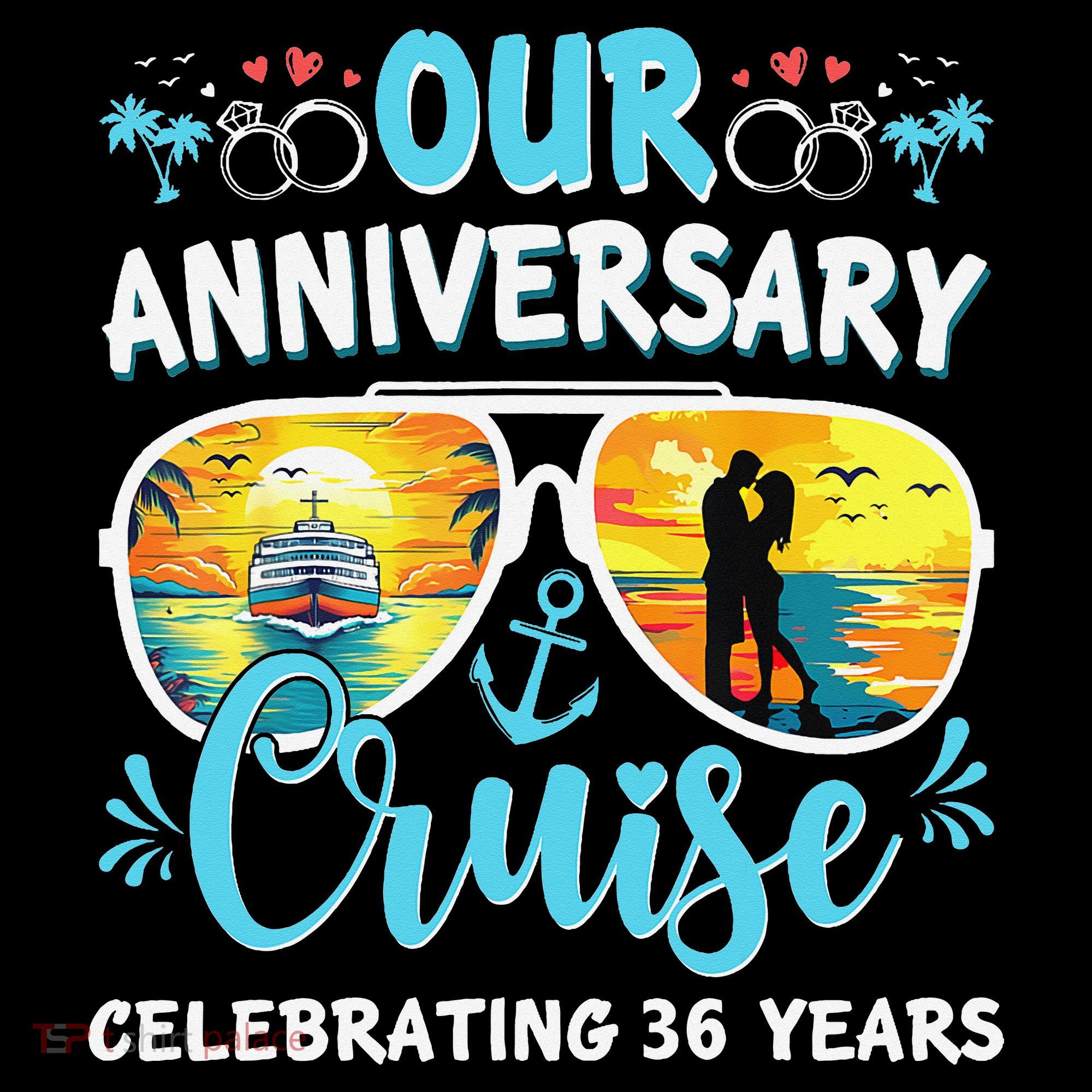 Our Anniversary Cruise Celebrating 36 Year Couples Trip Women's Hoodie