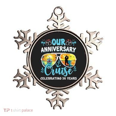 Our Anniversary Cruise Celebrating 36 Year Couples Trip Ornament
