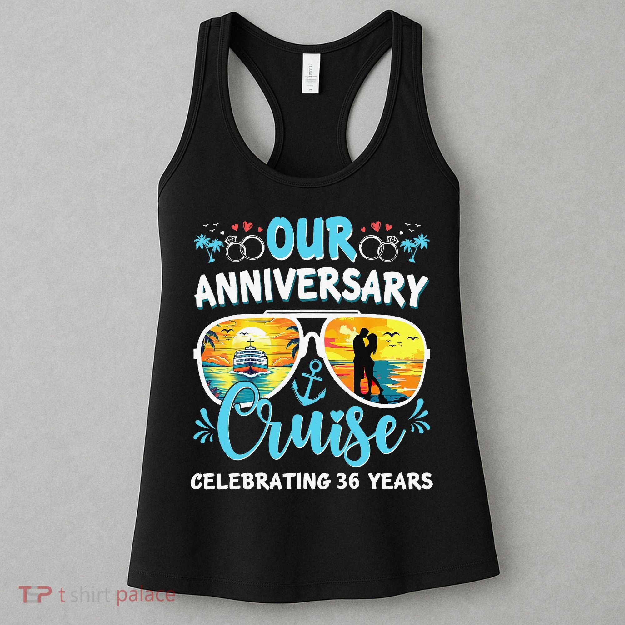 Our Anniversary Cruise Celebrating 36 Year Couples Trip Women's Tank Top