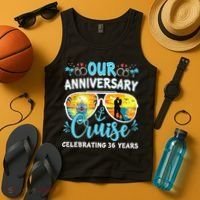 Our Anniversary Cruise Celebrating 36 Year Couples Trip Tank Top thumb 4